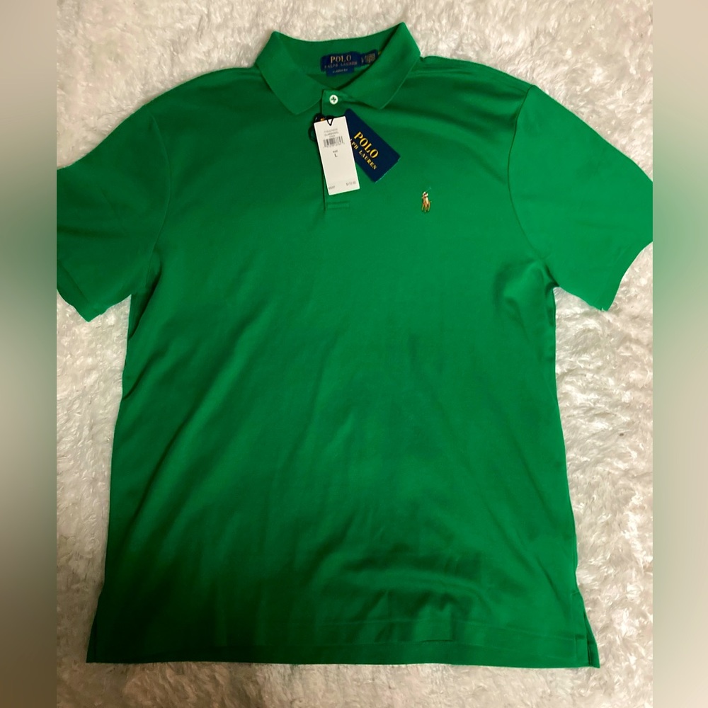 Ralph Lauren Green Polo Shirt Classic Style